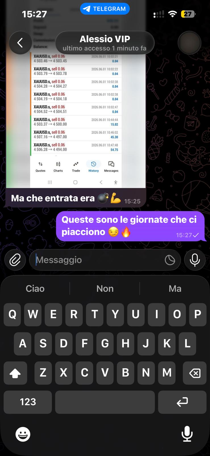 Screenshot conversazione community VIP 6