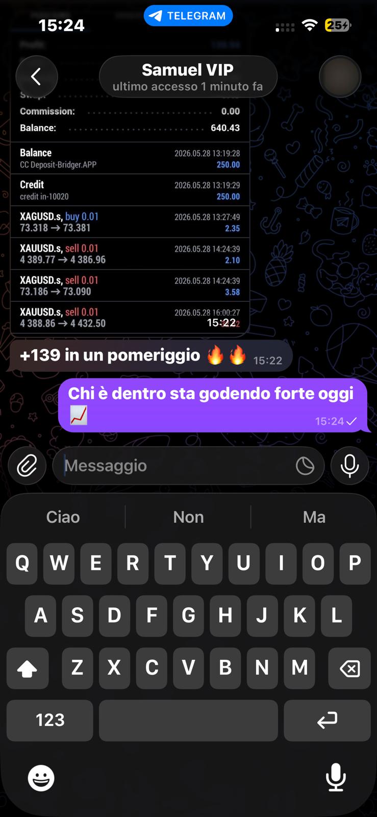 Screenshot conversazione community VIP 5