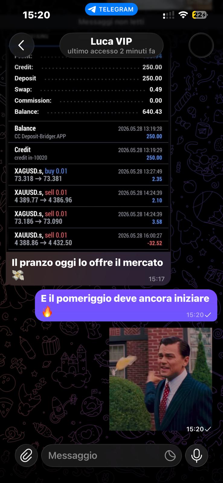 Screenshot conversazione community VIP 4