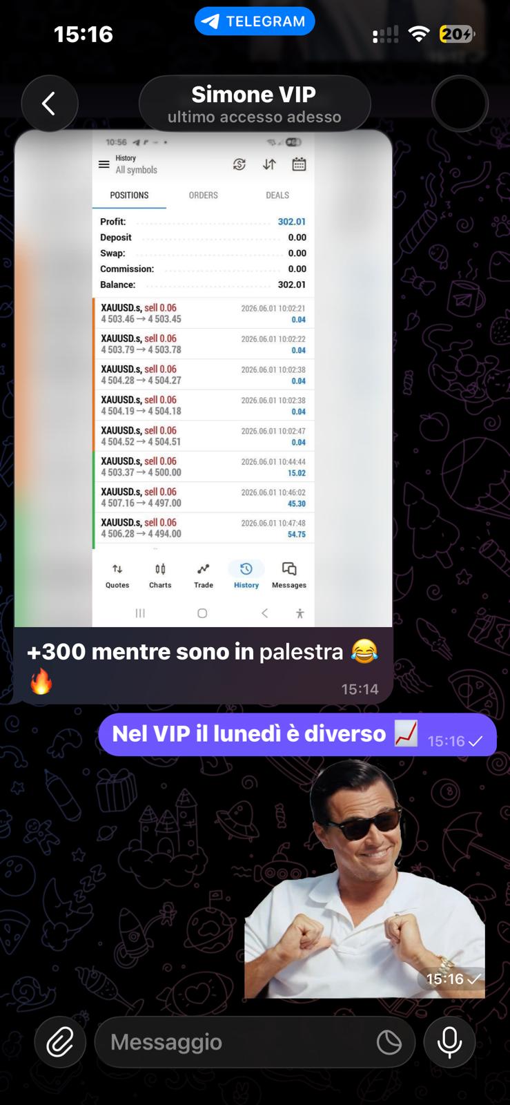 Screenshot conversazione community VIP 3